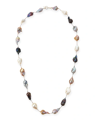 Margo Morrison Multicolor Baroque Pearl Long Necklace, 35"l