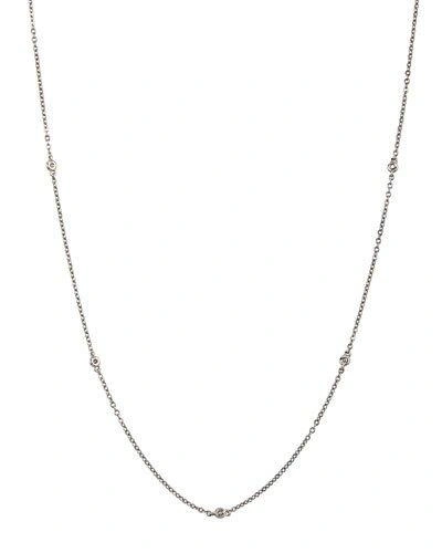 Eli Jewels White/black Diamond-station 18k Chain Necklace, 36"l