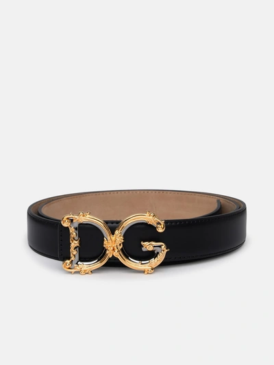 Dolce & Gabbana Cintura Logo In Black