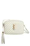 Saint Laurent Lou Matelassé Leather Camera Bag In White