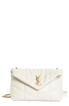Saint Laurent Toy Loulou Puffer Quilted Leather Crossbody Bag In Soft Cream