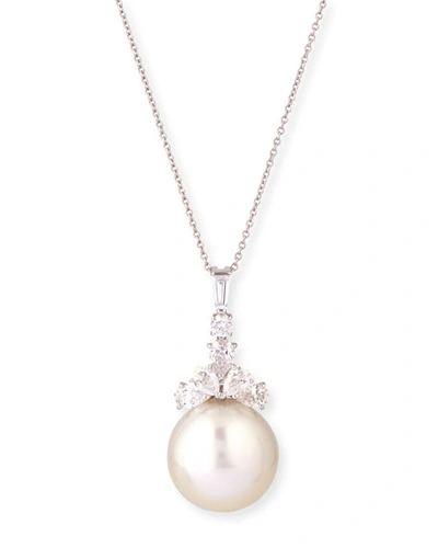 Assael South Sea Pearl & Diamond Pendant Necklace, 18"