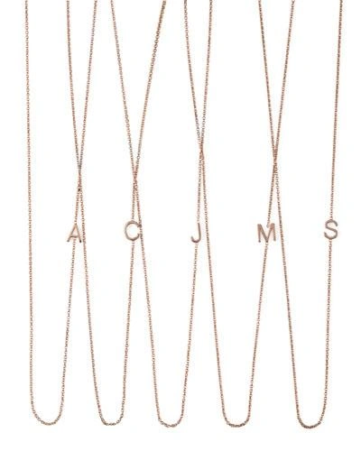 Maya Brenner Designs 14k Rose Gold Mini Letter Necklace