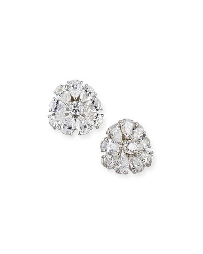 N-m Jewelry Shop Pear-shaped Diamond Cluster Earrings