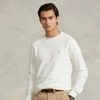 Ralph Lauren Mesh-knit Cotton Crewneck Sweater In Deckwash White