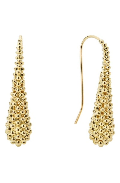 Lagos Caviar Gold Collection 18k Gold Drop Earrings