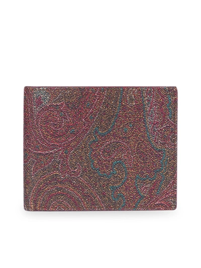 Etro Paisley Printed Bi-fold Wallet In Multicolour