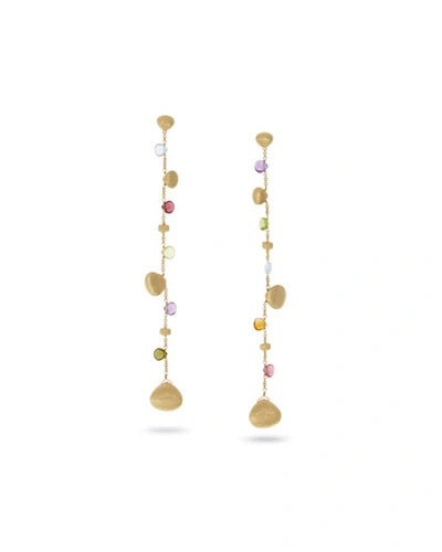 Marco Bicego Paradise Drop Earrings With Mixed Gemstones In 18k Yellow Gold