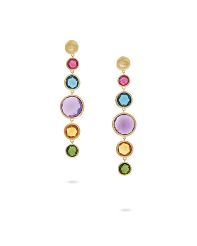 Marco Bicego Jaipur Drop Earrings With Mixed Elevated Gemstones