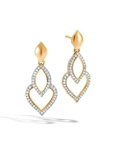 John Hardy Legends Naga 18k Gold Earrings With Diamonds
