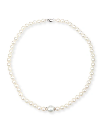 Belpearl Aura 18k White Gold Pearl & Diamond Necklace