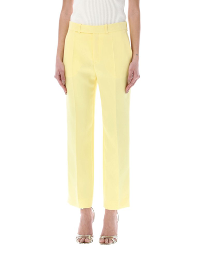 Chloé Straight-leg Ankle Silk Crepe Trousers In Multicolor