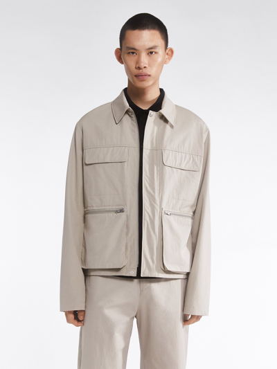 Filippa K Patrick Cotton Jacket In Grey Beige