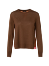 Akris Poulis Trapezoid Linen & Cashmere Blend Sweater In Chestnut Brown