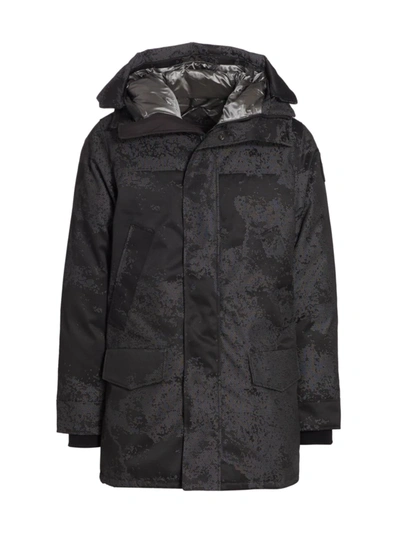 Canada Goose Langford Reflective Parka Coat In Drifting Ice Blk