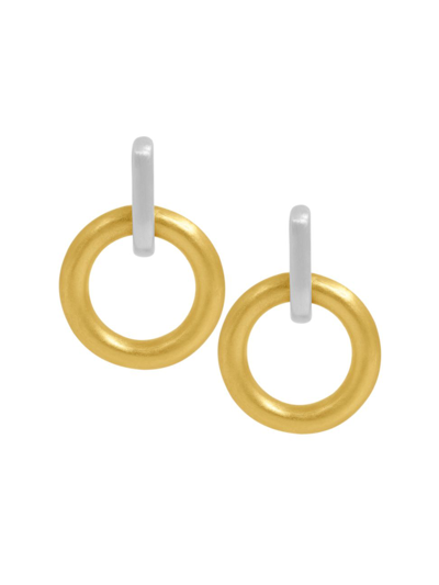 Dean Davidson Women's Dune 22k Goldplated & Rhodium-plated Linear Drop Earrings In Gold/ Silver