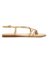 Veronica Beard Soia Metallic Braided Flat Slingback Sandals