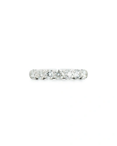 American Jewelery Designs Half-diamond Band Ring In 18k White Gold, 1.47 Tdcw