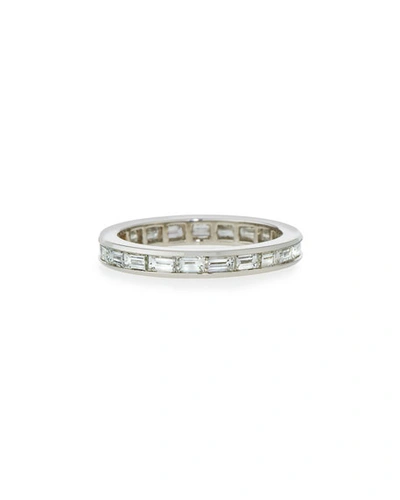 American Jewelery Designs Channel-set Baguette Diamond Band Ring In Platinum, 2.0 Tdcw