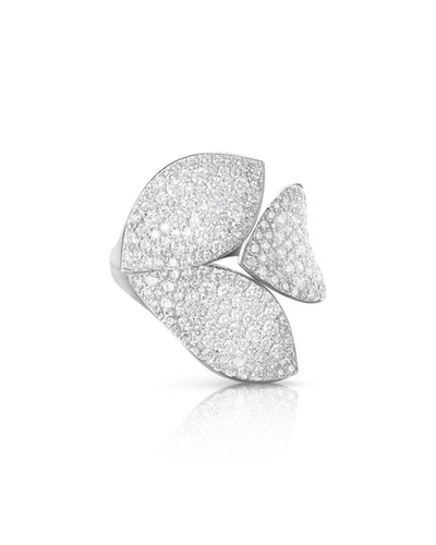 Pasquale Bruni Women's Giardini Segreti 18k White Gold & Diamond Pavé Leaf Wrap Ring