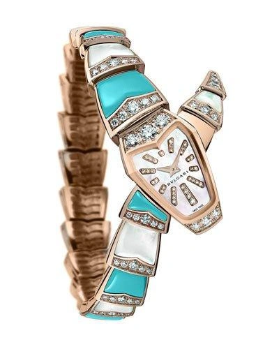 Bvlgari Serpenti Diamond & Turquoise Watch