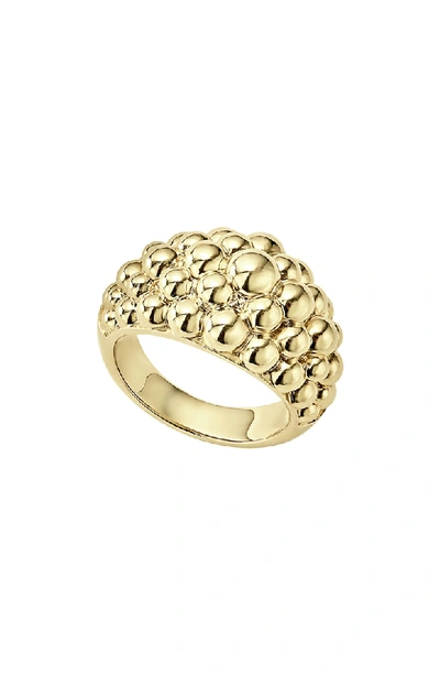 Lagos Caviar Gold Collection 18k Gold Domed Ring