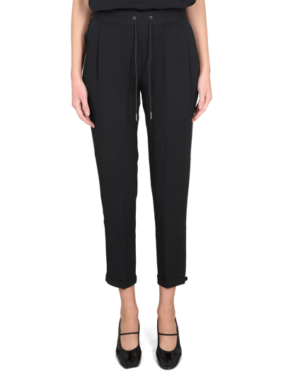 Fabiana Filippi Drawstring-waist Tapered Trousers In Black