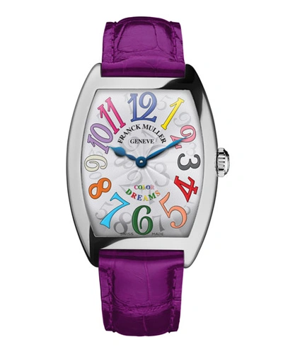 Franck Muller Ladies Color Dreams Curvex Watch With Alligator Strap