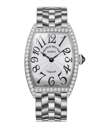 Franck Muller Ladies Curvex Stainless Steel Diamond Watch