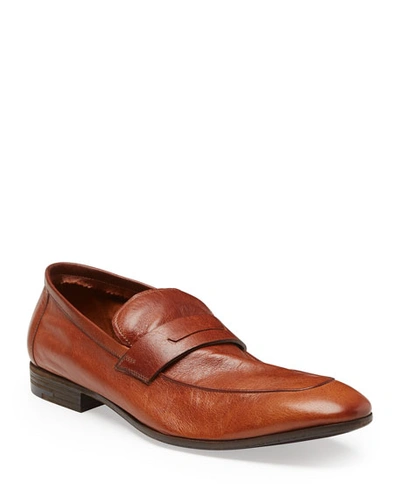 Berluti Lorenzo Unlined Leather Loafer, Brown In Cuoio