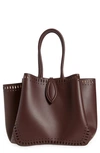 Alaïa Angèle 20 Leather Top Handle Bag In Almandite