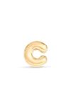 Stone And Strand Mini Bubble Initial Gold Stud Earring In Yellow Gold - C