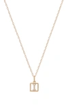 Stone And Strand Diamond Baby Block Necklace In Yellow Gold - I