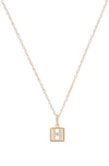 Stone And Strand Diamond Baby Block Necklace In Yellow Gold - H