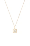 Stone And Strand Diamond Baby Block Necklace In Yellow Gold - X