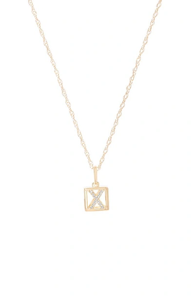 Stone And Strand Diamond Baby Block Necklace In Yellow Gold - X