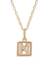 Stone And Strand Diamond Baby Block Necklace In Yellow Gold - N