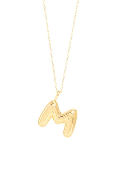 Stone And Strand Bubble Tea Initial Pendant Necklace In Gold Vermeil-m