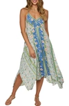 O'neill Aries Print Cover-up Sundress In Blue