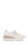 Paloma Barceló Alenzon Wedge Sneaker In White/ Gesso-salvia