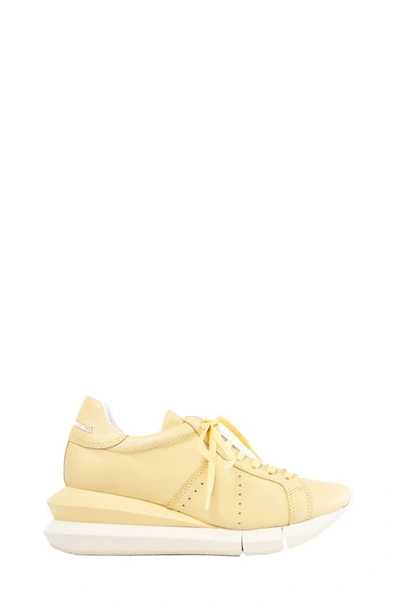 Paloma Barceló Alenzon Wedge Sneaker In Pastel Yellow