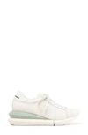 Paloma Barceló Alenzon Wedge Sneaker In White/ Gesso-jadite