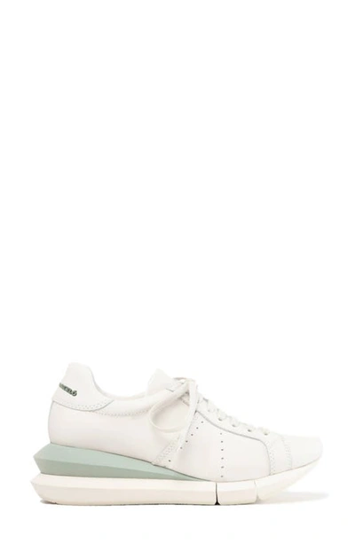 Paloma Barceló Alenzon Wedge Trainer In White/ Gesso-jadite