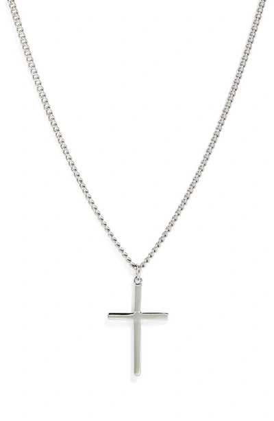 Nordstrom Cross Pendant Necklace In Silver