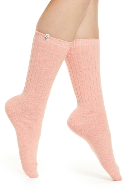 Ugg Ribbed Crew Socks In Tutu / Petal