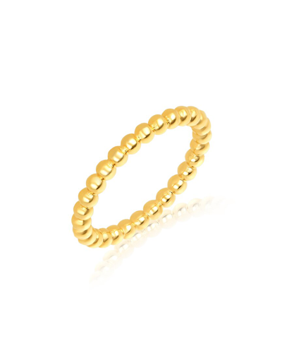 Adornia Beaded Band Ring Gold In White