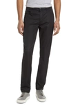 Ag Everett Airluxe Slim Straight Commuter Pants In Pure Black