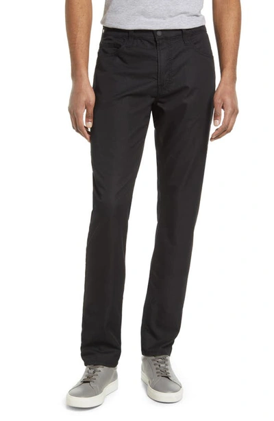 Ag Everett Airluxe Slim Straight Commuter Pants In Pure Black