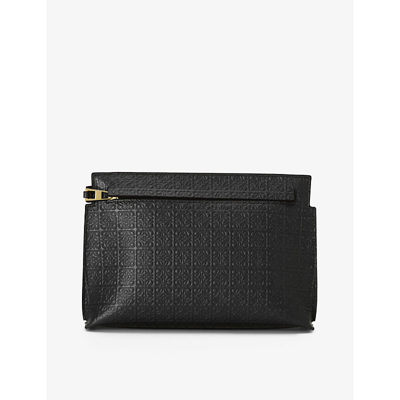 Loewe Mini Leather Repeat T Pouch Leather In Black