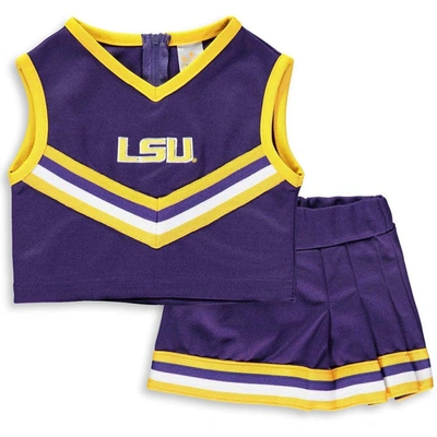 Little King Kids' Girls Toddler Purple Lsu Tigers Two-piece Cheer Set